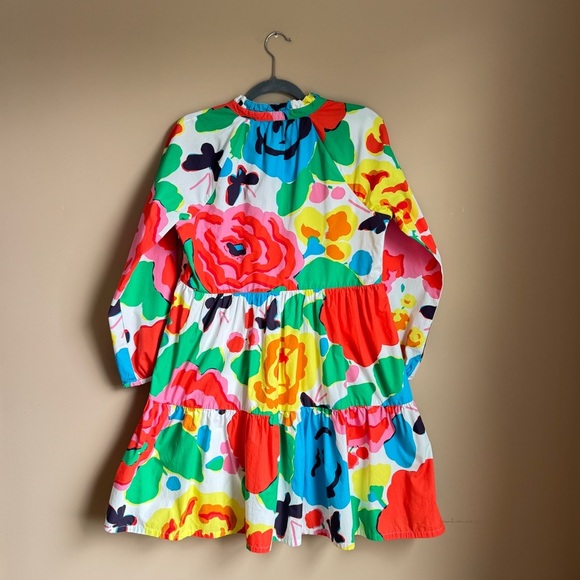J.Crew Tiered popover Dress in Ratti® Jardin Floral Size Small - Picture 6 of 10